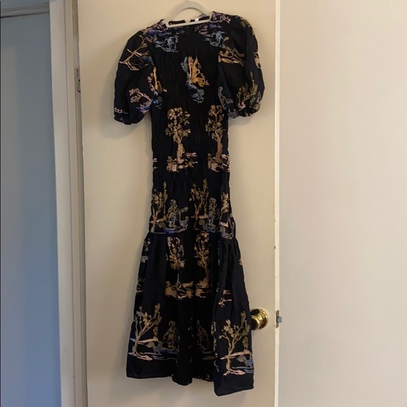 NWT Zara Elastic Trim Embroidered Dress S - Picture 9 of 9